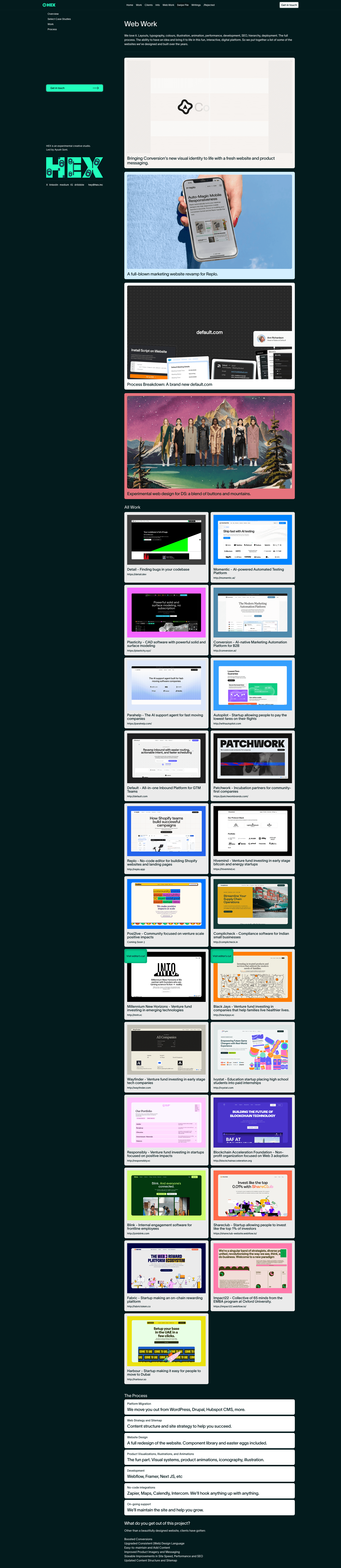 Hex Inc Web Work